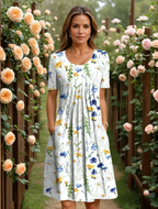 Georgina – Elegante Bloemenjurk met Flatterend Silhouet | Pinky Posh Boutique
