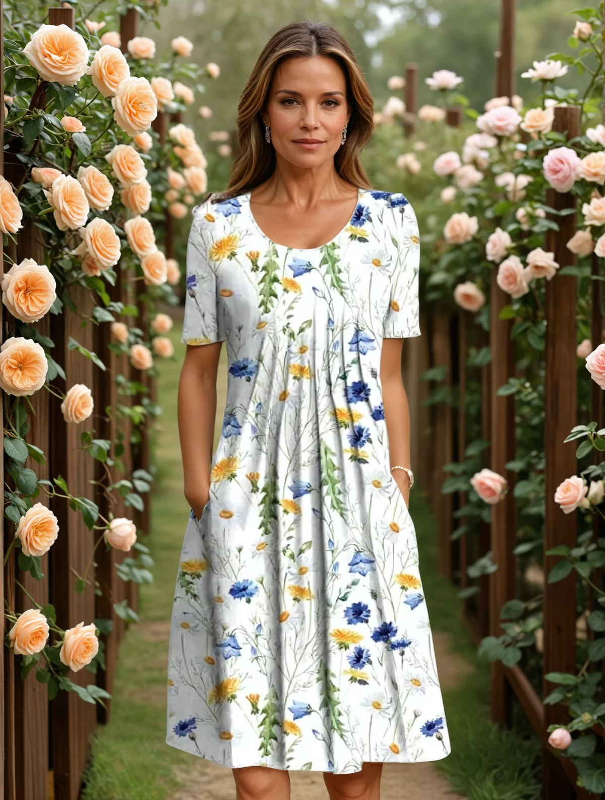Georgina – Elegante Bloemenjurk met Flatterend Silhouet | Pinky Posh Boutique