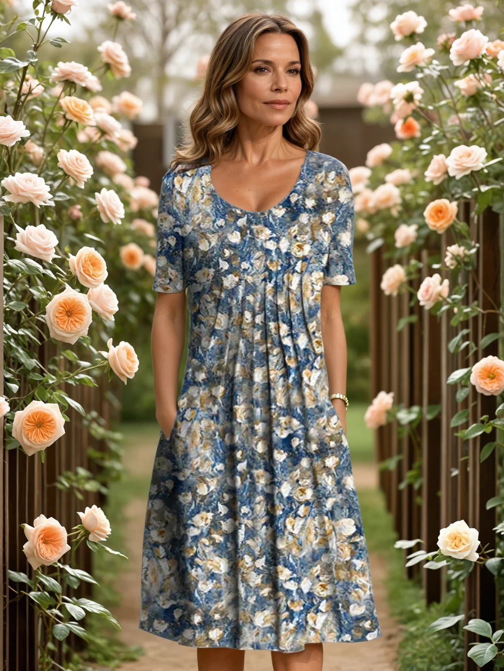 Georgina – Elegante Bloemenjurk met Flatterend Silhouet | Pinky Posh Boutique