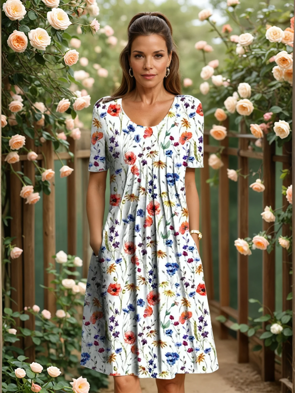 Georgina – Elegante Bloemenjurk met Flatterend Silhouet | Pinky Posh Boutique