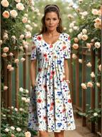 Georgina – Elegante Bloemenjurk met Flatterend Silhouet | Pinky Posh Boutique