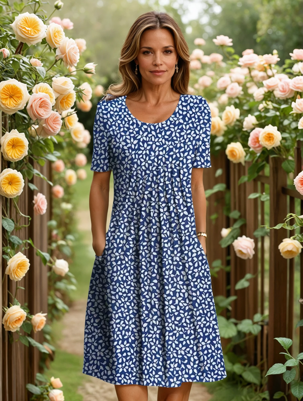 Georgina – Elegante Bloemenjurk met Flatterend Silhouet | Pinky Posh Boutique