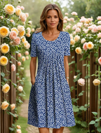 Georgina – Elegante Bloemenjurk met Flatterend Silhouet | Pinky Posh Boutique