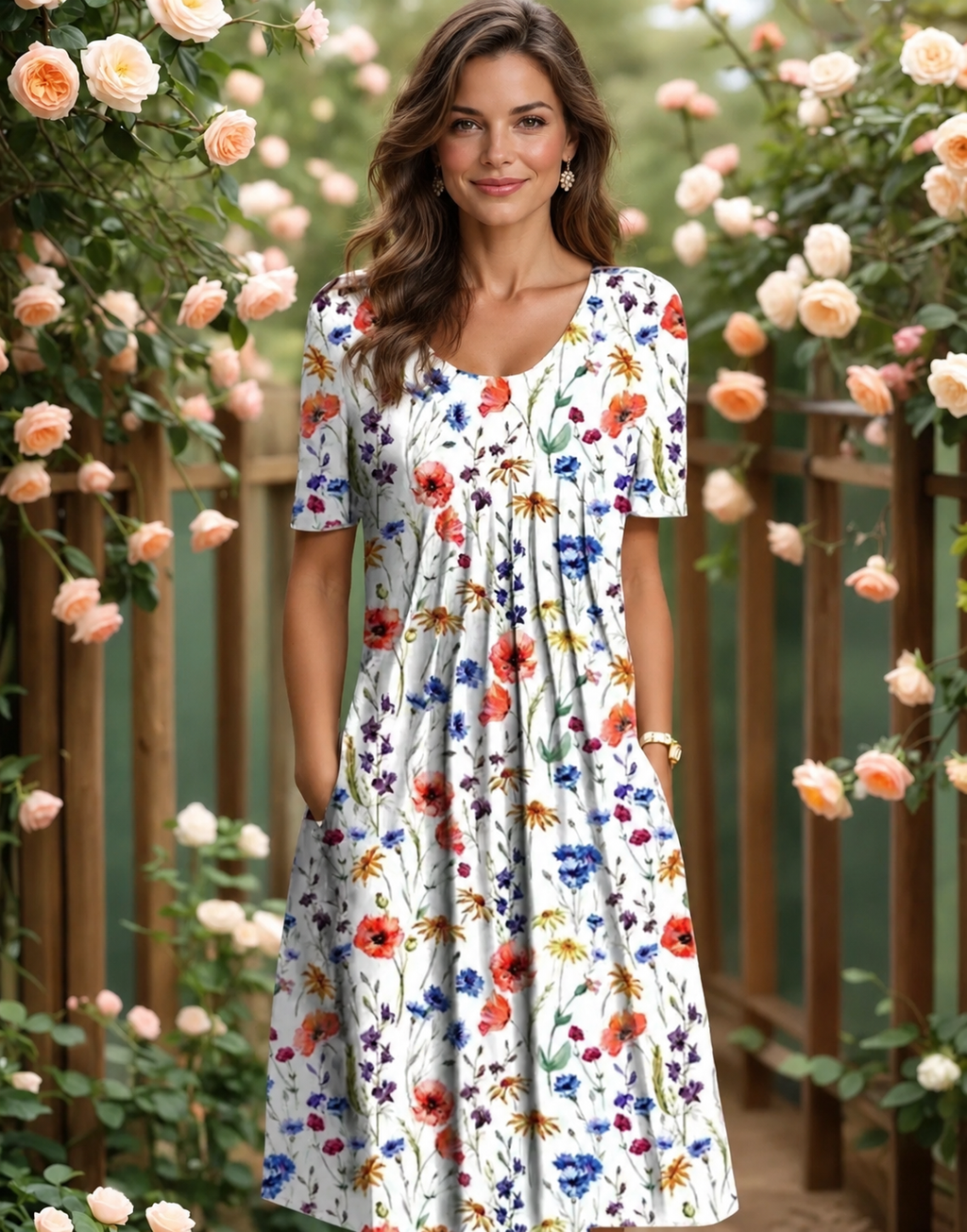 Georgina – Elegante Bloemenjurk met Flatterend Silhouet | Pinky Posh Boutique