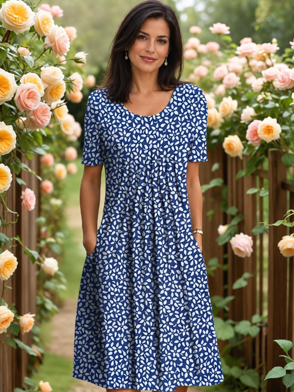 Georgina – Elegante Bloemenjurk met Flatterend Silhouet | Pinky Posh Boutique