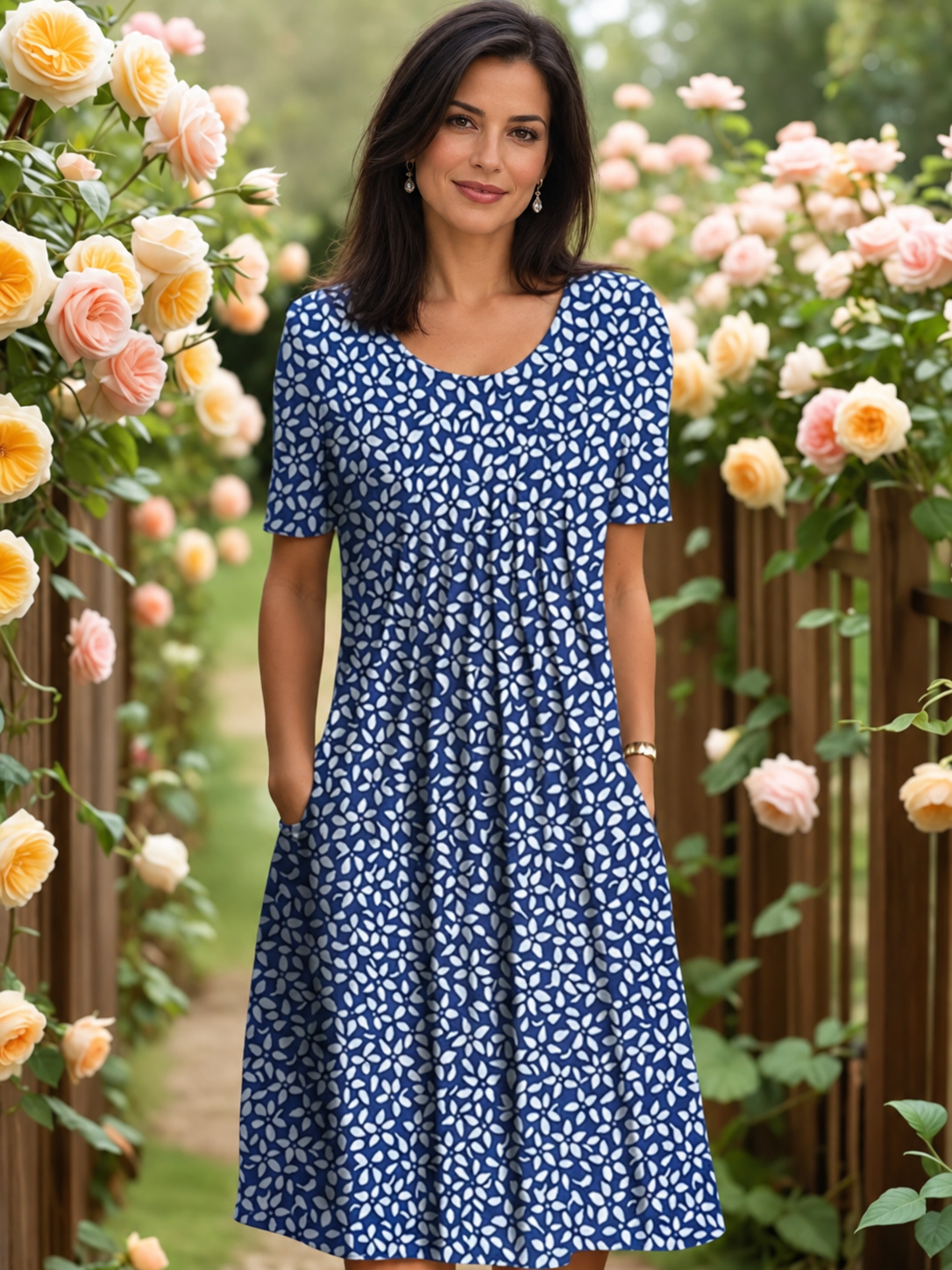 Georgina – Elegante Bloemenjurk met Flatterend Silhouet | Pinky Posh Boutique