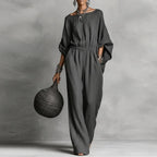 Luna damesjumpsuit met batwingmouwen | Pinky Posh Boutique