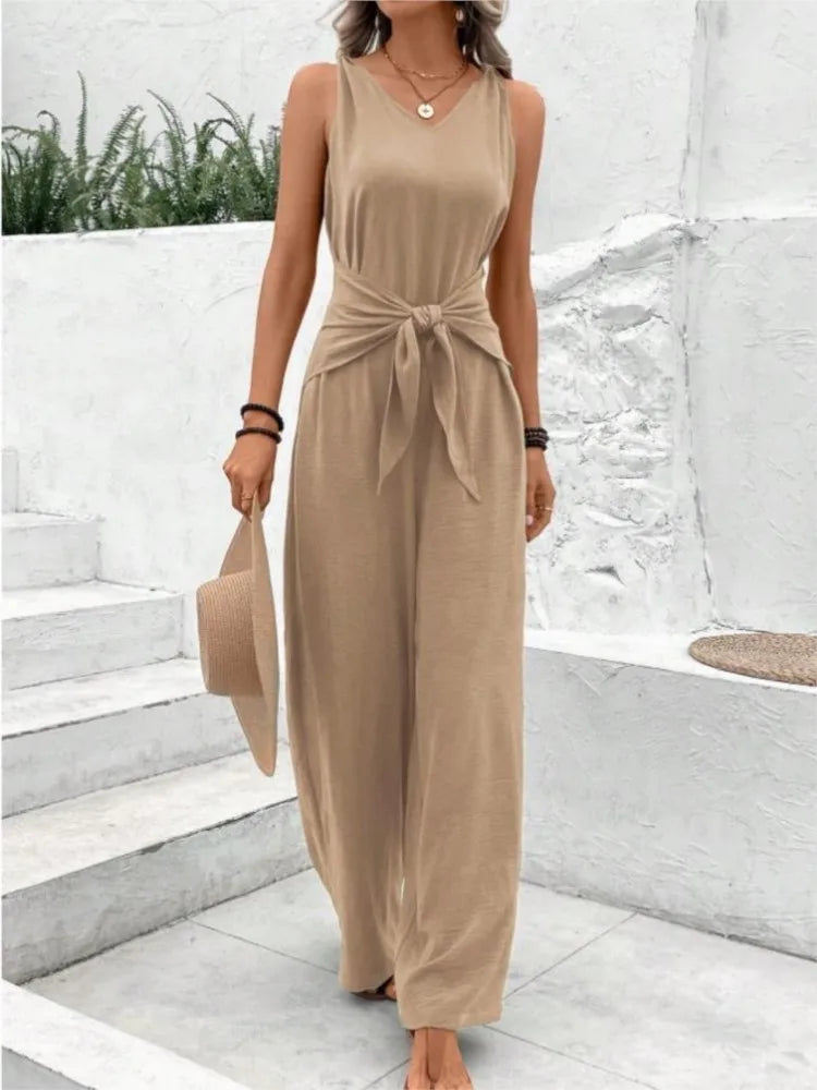 Sofia Elegante Jumpsuit Dames | Strak & Mouwloos | Pinky Posh Boutique