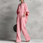Luna damesjumpsuit met batwingmouwen | Pinky Posh Boutique