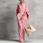Luna damesjumpsuit met batwingmouwen | Pinky Posh Boutique