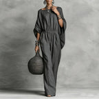 Luna damesjumpsuit met batwingmouwen | Pinky Posh Boutique